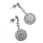 4.75Cts Fancy Floral Diamond Drop Earrings 